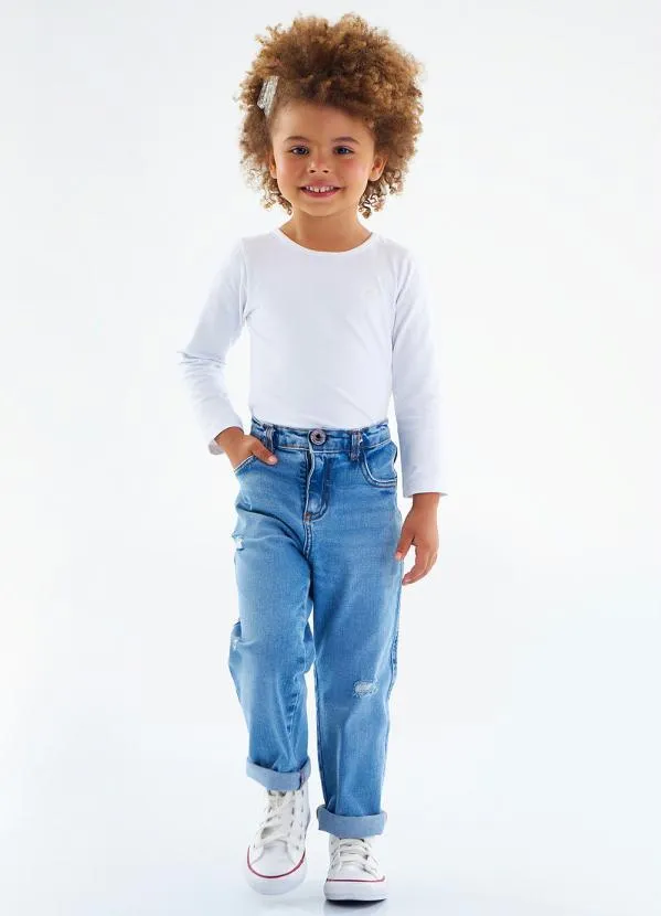 Bebê Menina Menina De CalÇa Jeans Calça Infantil Feminina Jeans