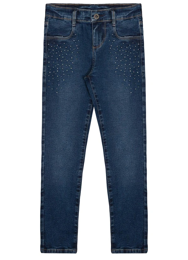 Alakazoo - Calça Jeans Infantil Menina com Strass Jeans 3