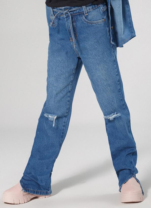 Sun Place - Calça Jeans Infantil Menina Reta Azul