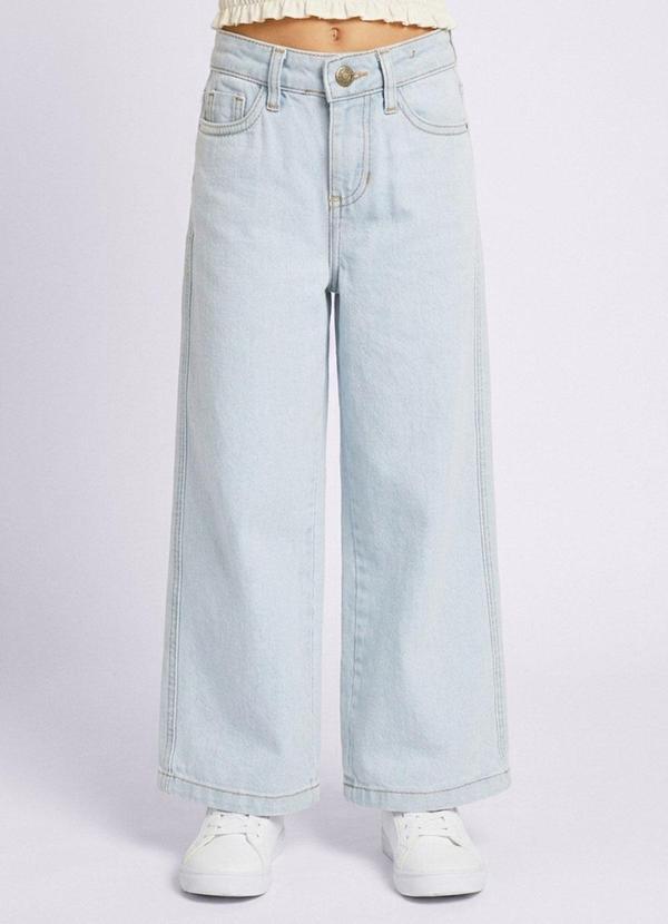 Torra - Calça Jeans Infantil Wide Leg com Bolsos Azul