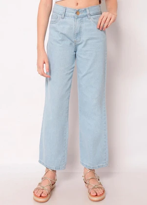 Torra - Calça Jeans Juvenil Wide Leg com Bolsos Azul - TORRA
