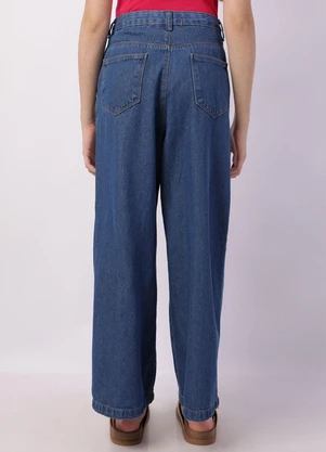 Torra - Calça Jeans Juvenil Wide Leg Flores Azul? - TORRA