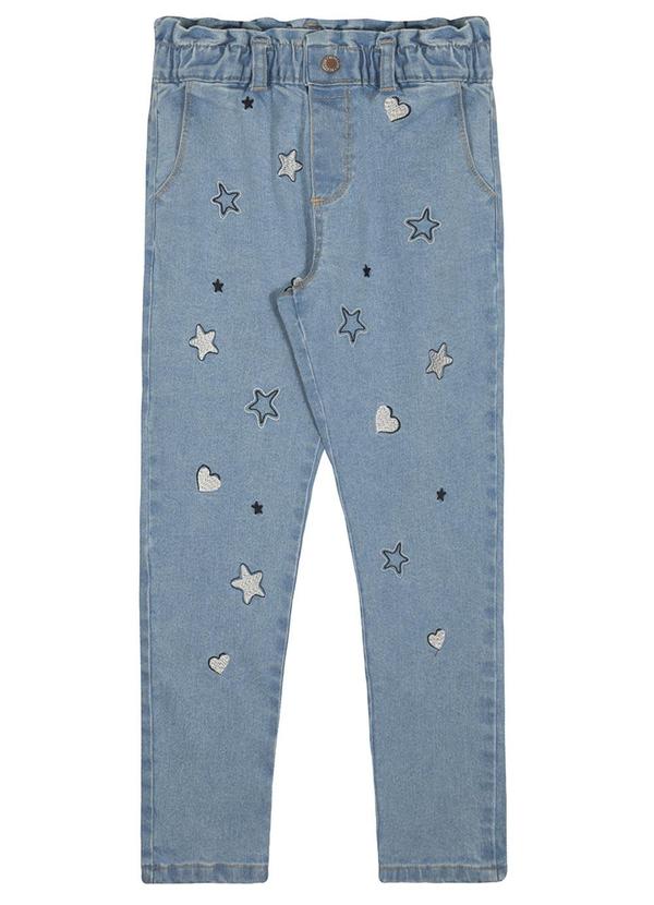 Alakazoo - Calça Jeans Mom Infantil Menina com Bordado Jeans 6