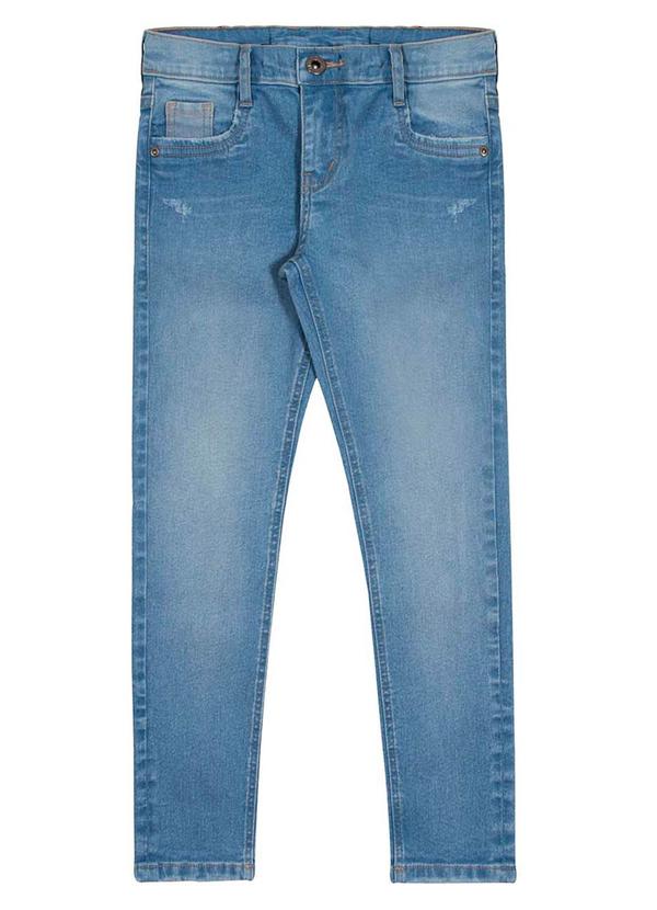 Alakazoo - Calça Jeans Skinny Bolsos e Puídos Leves Azul 3