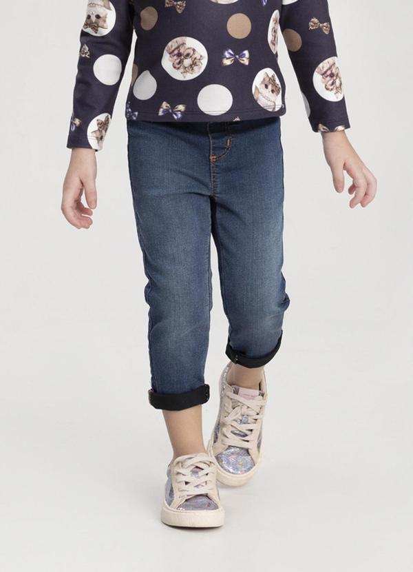 Alakazoo - Calça Jeans Skinny e Cintura Ajustável Azul