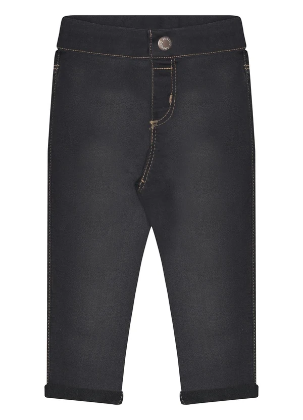 Alakazoo - Calça Jeans Skinny e Cintura Ajustável Preto 4