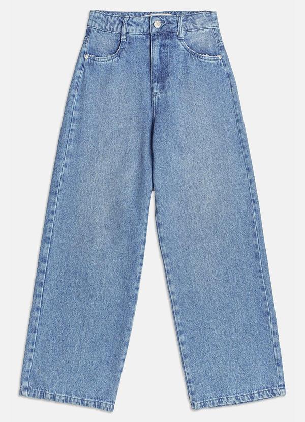 I Am - Calça Jeans Wide Leg Azul