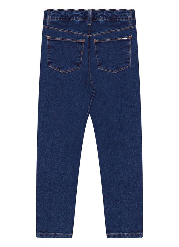 Alakazoo - Calça Mom Jeans com Bordados em Lurex Azul 4