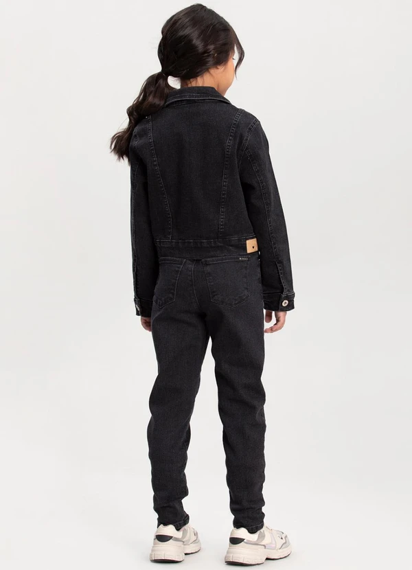 Alakazoo - Calça Mom Jeans com Bordados em Lurex Preto 4