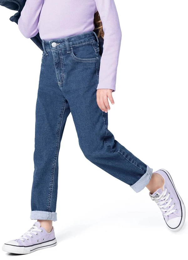 Malwee Kids Calça Mom Jeans Menina Azul
