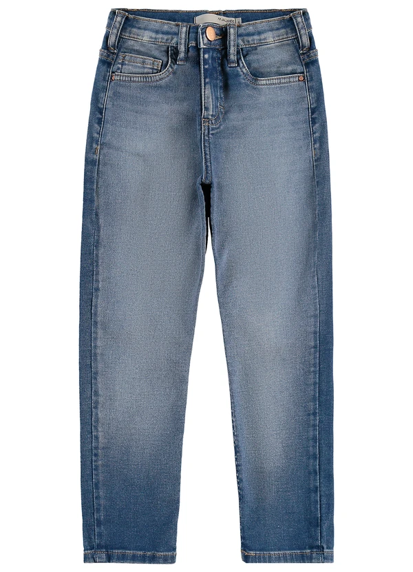 Malwee Kids - Calça Mom Jeans Moletom Menina Azul 3