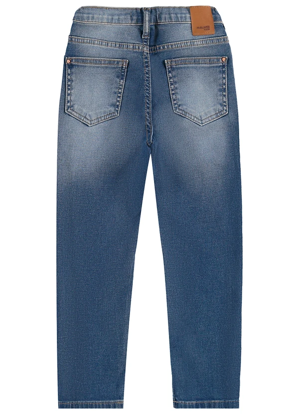 Malwee Kids - Calça Mom Jeans Moletom Menina Azul 4