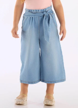 Up Baby - Calça Pantacourt Jeans Elastano Azul - UP BABY