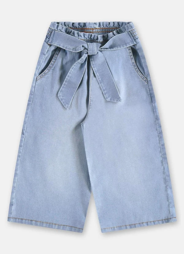Up Baby - Calça Pantacourt Jeans Elastano Azul 3