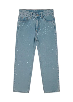 Carinhoso - Calça Reta Jeans Azul Claro - CARINHOSO