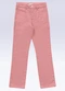 Fakini Kids - Calça Reta Sarja Bege - variação: Rosa
