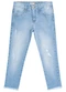 Carinhoso - Calça Skinny Jeans com Puídos Menina Azul - variação: Azul