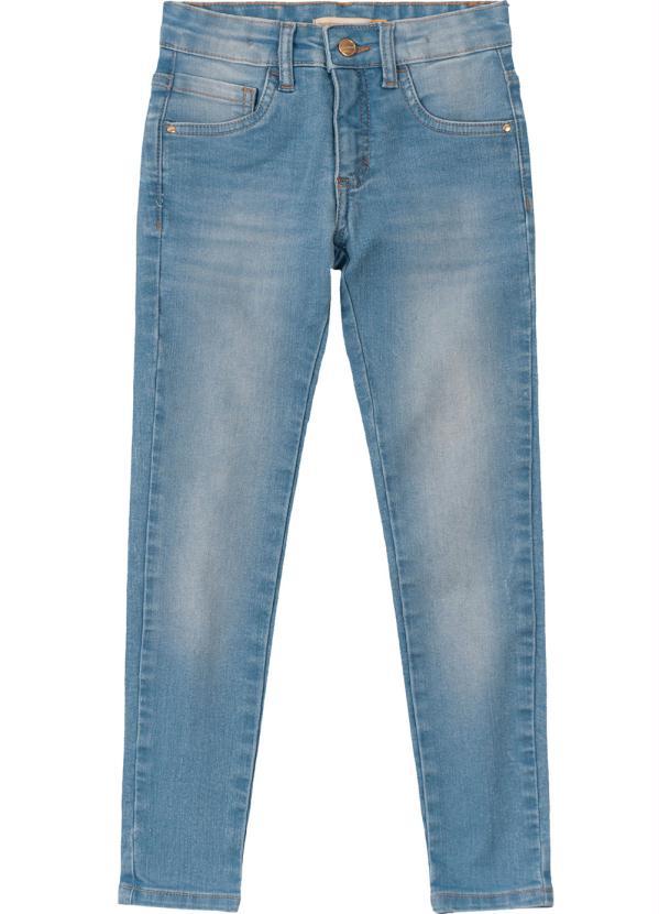 Carinhoso - Calça Skinny Jeans Estonado Azul