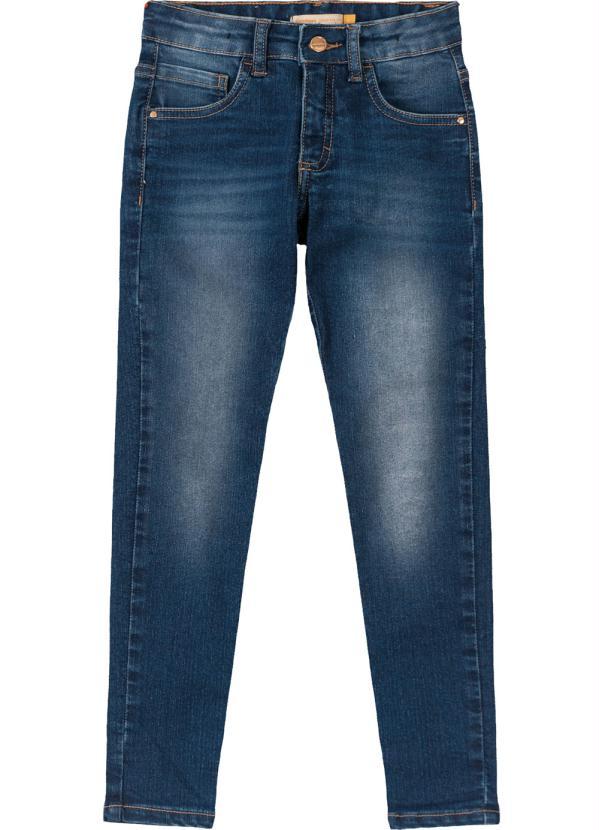 Carinhoso - Calça Skinny Jeans Estonado Azul