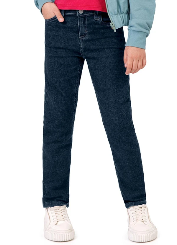 Malwee Kids - Calça Skinny Moletom Jeans Azul