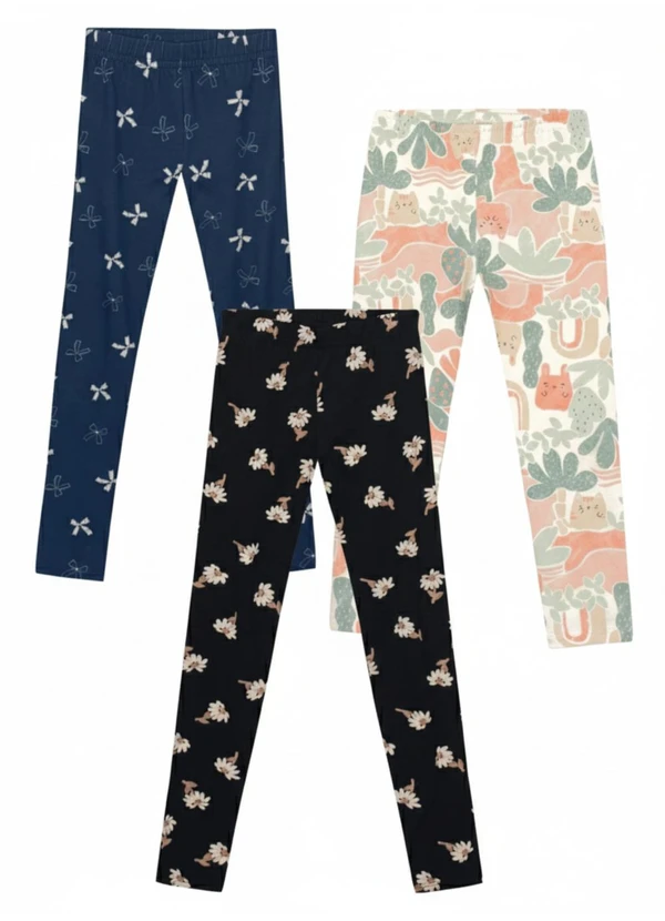 Brandili - Kit Infantil Menina com 3 Calças Sortidas