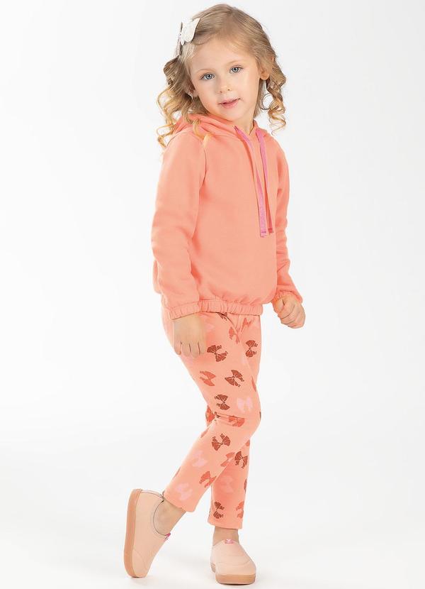 Cativa Kids - Calça Feminina Infantil Estampada Laranja 2