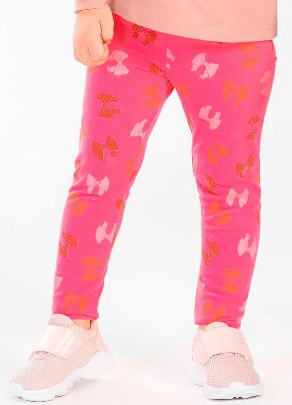 Cativa Kids - Calça Feminina Infantil Estampada Rosa
