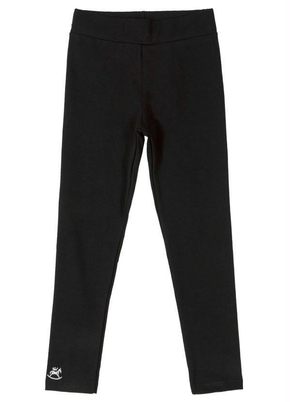 Up Baby - Calça Legging Básica em Cotton Preto