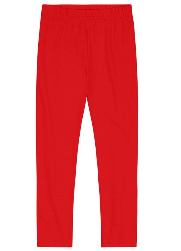 Brandili - Calça Legging Básica Infantil Menina Vermelho