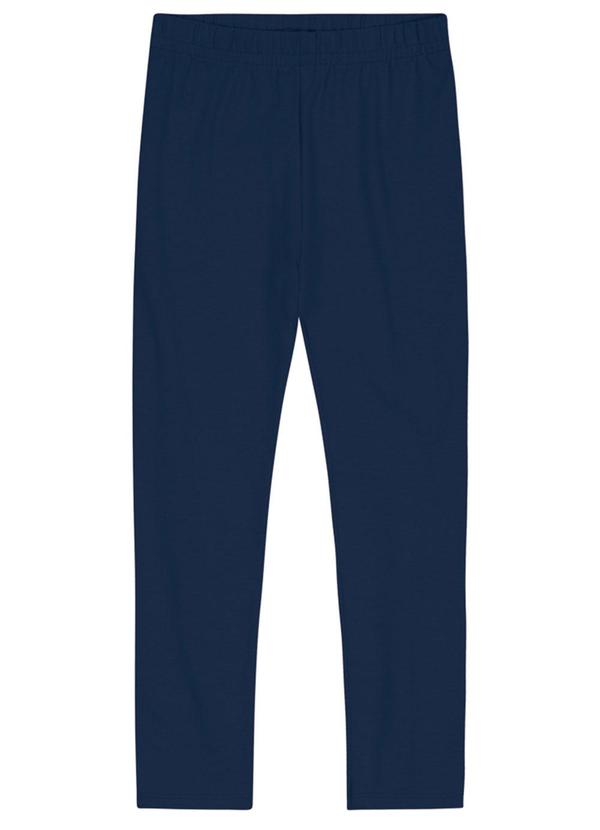 Brandili - Calça Legging Básica Menina em Cotton Azul
