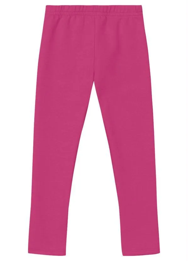 Brandili - Calça Legging Básica Menina Molecotton Rosa