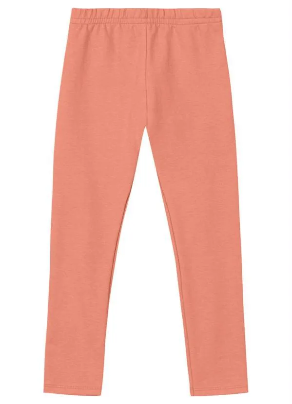 Brandili - Calça Legging Básica Menina Molecotton Rosa
