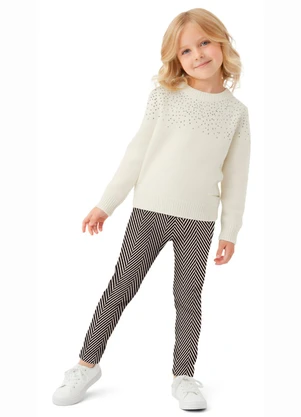 Carinhoso - Calça Legging Chevron Soft Cinza - CARINHOSO