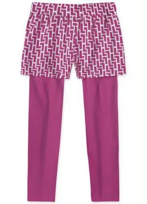 Lilica Ripilica - Calça Legging com Short Infantil MeninaRosa - LILICA RIPILICA