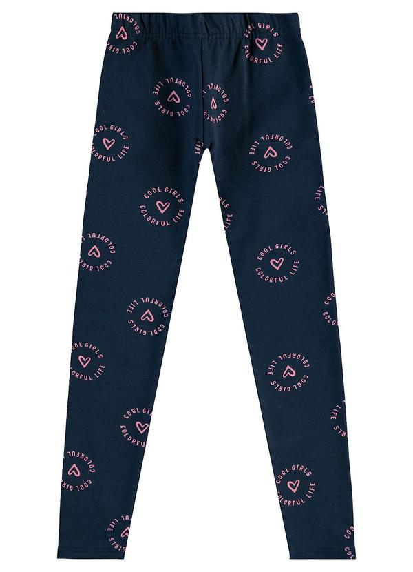 Malwee Kids - Calça Legging Cool Girl Menina Azul