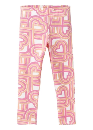 Malwee Kids - Calça Legging Corações em Cotton Off White - MALWEE KIDS