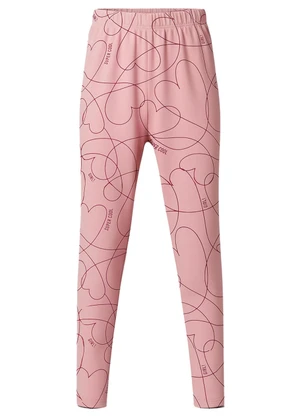 Malwee Kids - Calça Legging Corações Rosa Claro - MALWEE KIDS