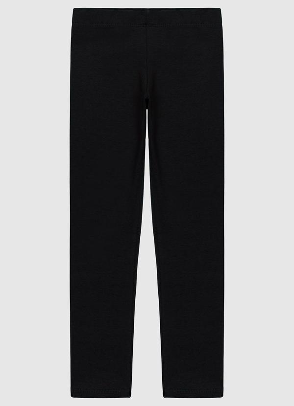 Malwee Kids - Calça Legging Cós Elástico em Algodão Preto