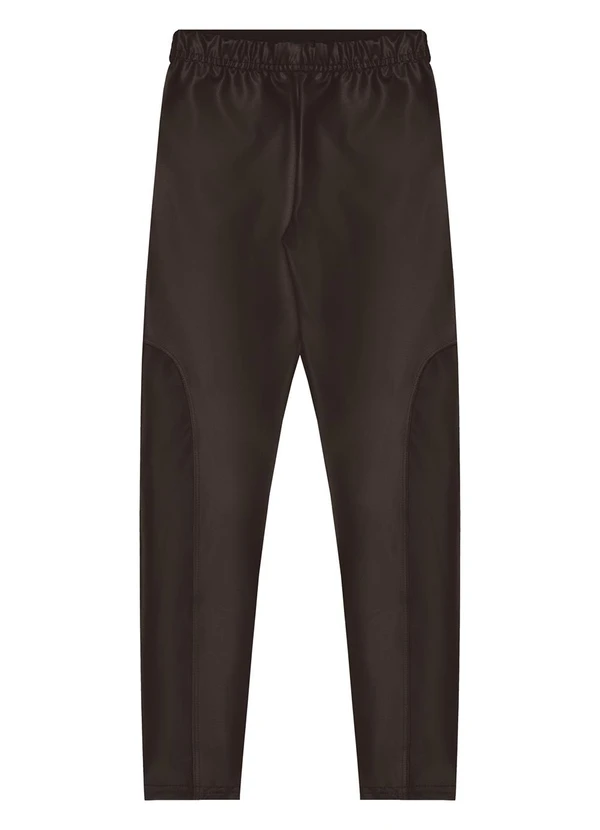 Alakazoo - Calça Legging de Cós Elástico em Malha Marrom