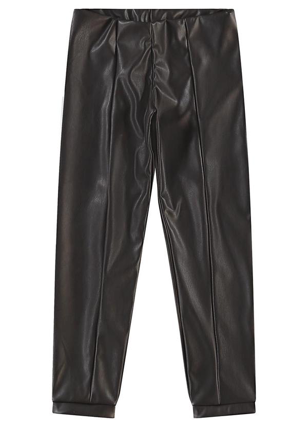 Carinhoso - Calça Legging em Corino Menina Preto 3