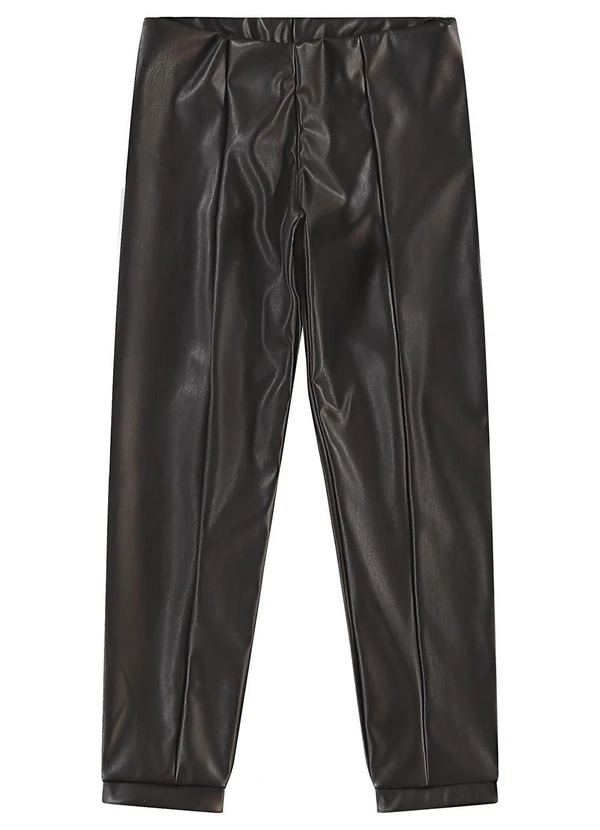 Carinhoso - Calça Legging em Corino Menina Preto 3