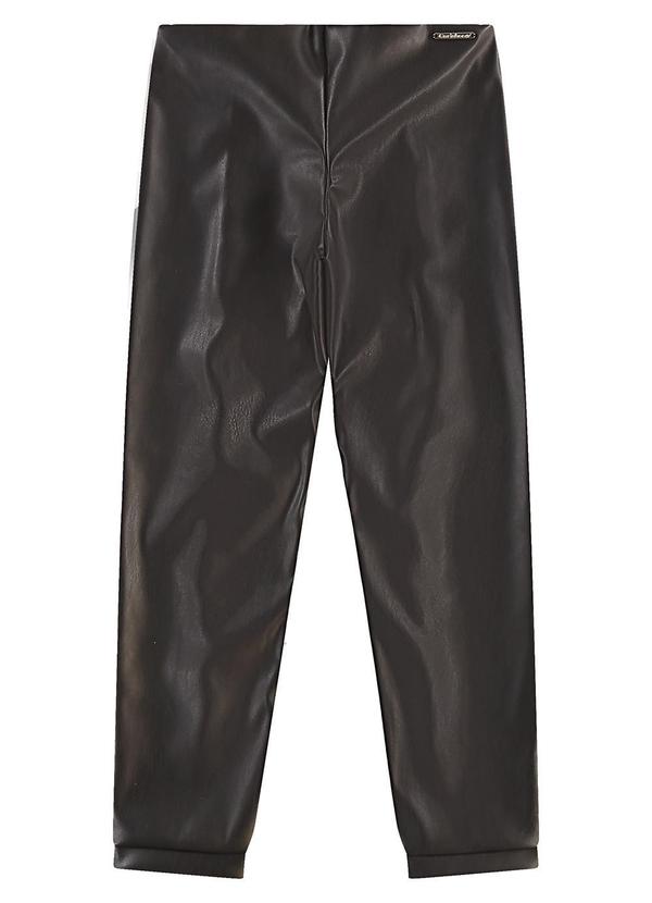 Carinhoso - Calça Legging em Corino Menina Preto 4