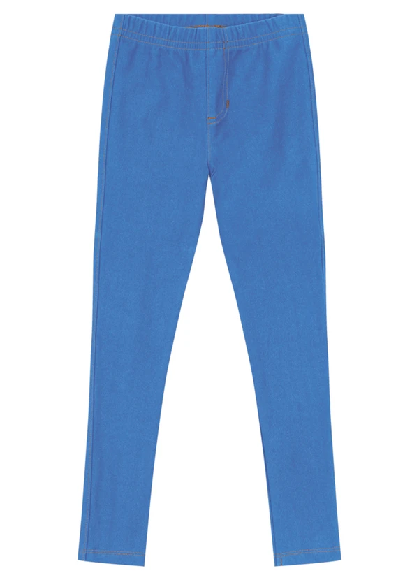 Brandili - Calça Legging em Cotton Azul