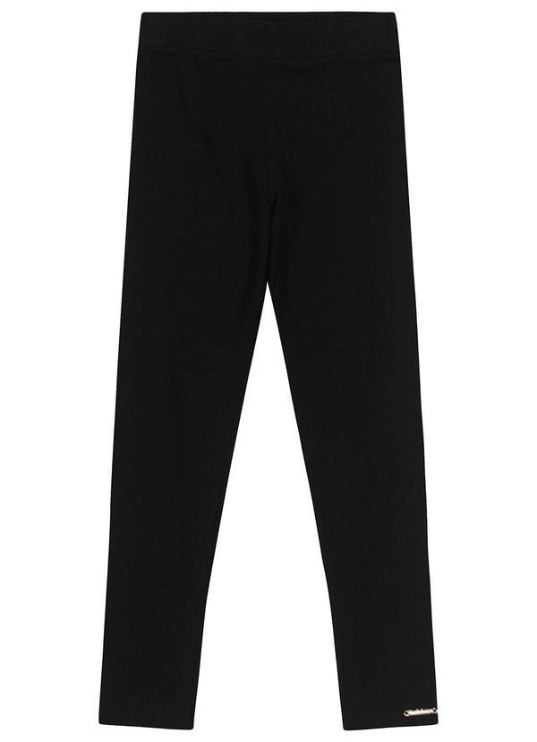 Carinhoso - Calça Legging em Cotton Menina Preto