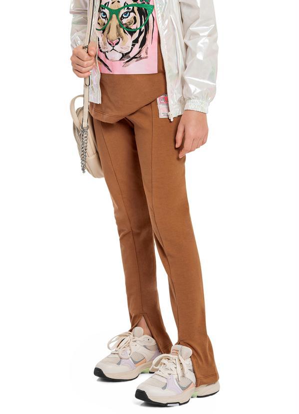 Gloss - Calça Legging em Molecotton Juvenil Marrom