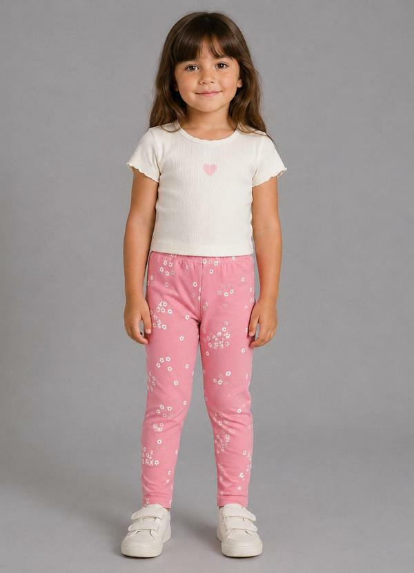Rovi Kids - Calça Legging em Molecotton Rosa