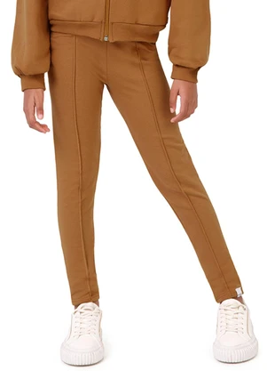 Malwee Kids - Calça Legging em Moletom Marrom - MALWEE KIDS