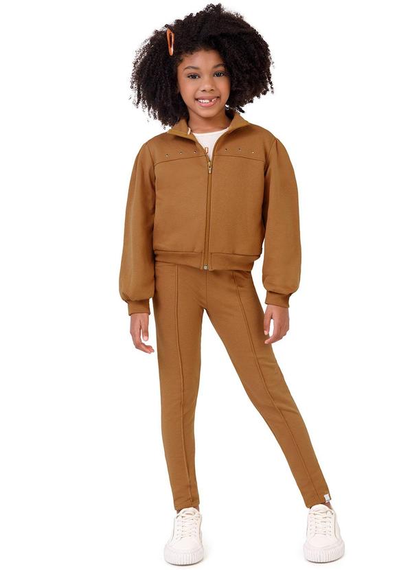 Malwee Kids - Calça Legging em Moletom Marrom 2