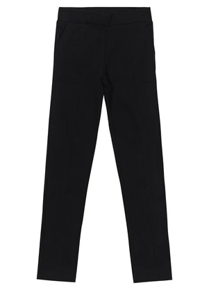 Carinhoso - Calça Legging em Moletom Menina Preto - CARINHOSO