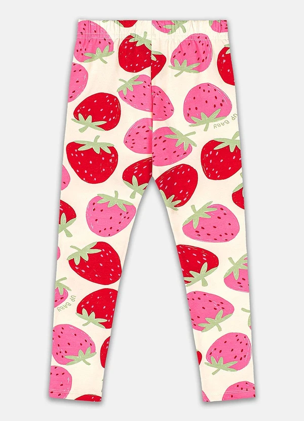 Up Baby - Calça Legging Estampada Cotton Branco 2